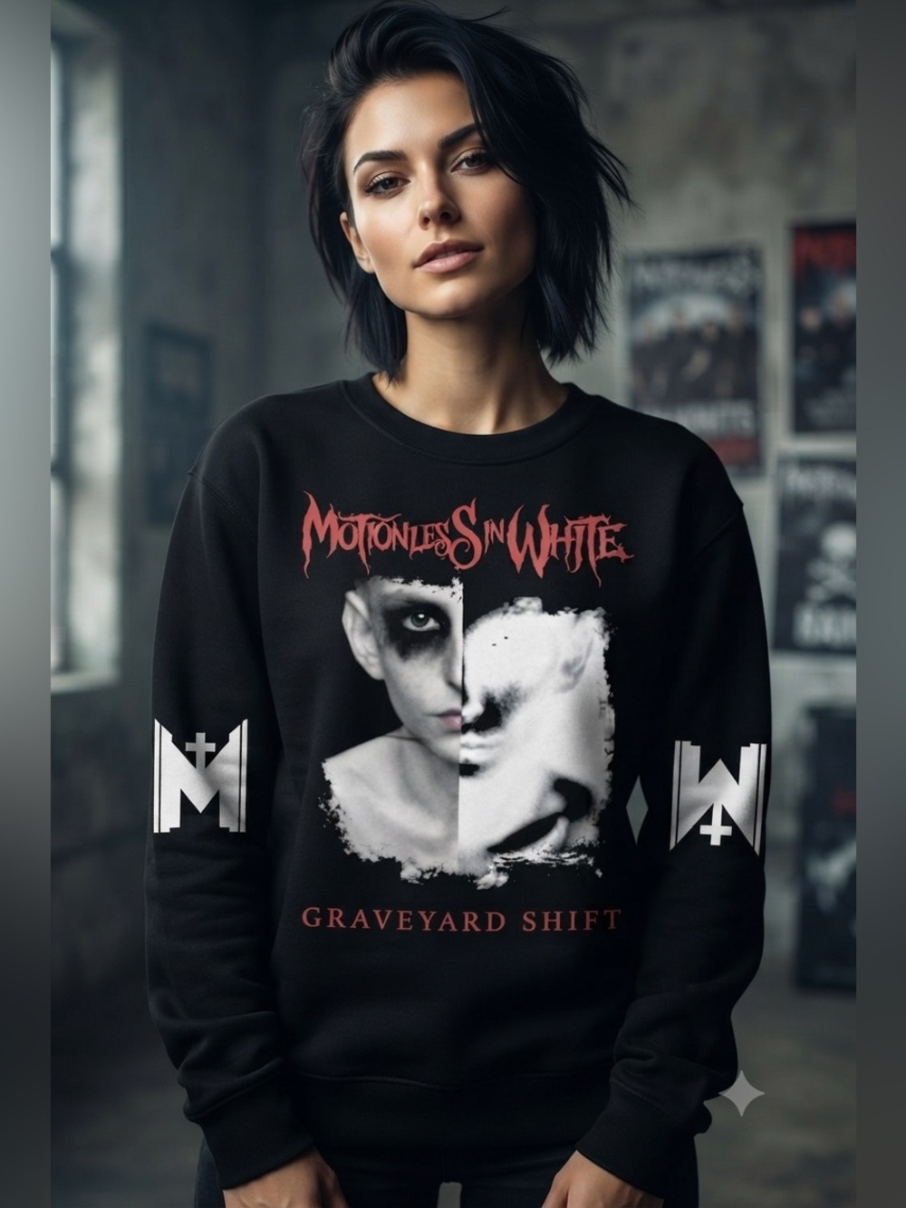 Motionless in White. Graveyard Shift. Gildan. Sweatshirt Long Sleeve!!!